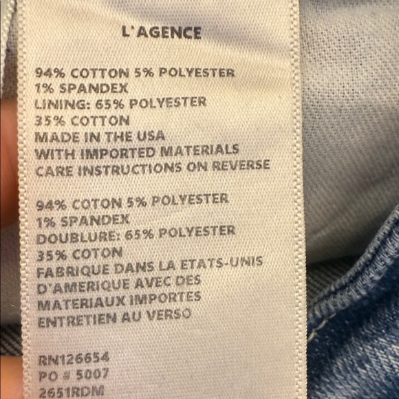 L'Agence Kendra High Rise Crop Flare Jeans Size 30 - Picture 10 of 13